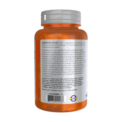 NOW Foods, Beta-Alanine, 750mg - 120 Capsules