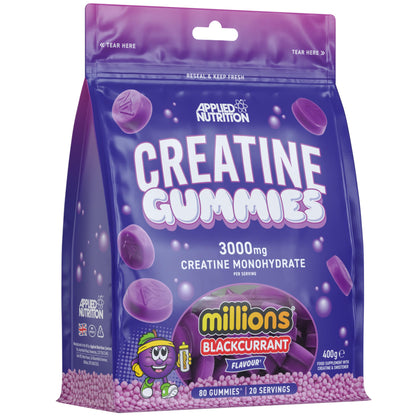 Applied Nutrition, Creatine Gummies, Millions Blackcurrant - 80 gummies