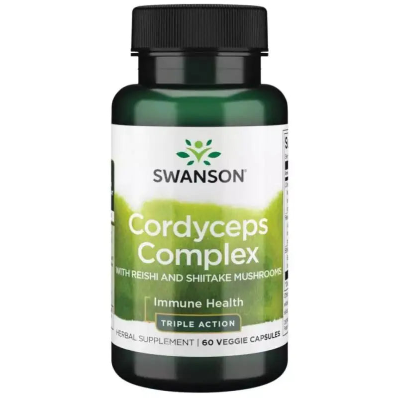 Swanson, Cordyceps Complex with Reishi and Shiitake Mushrooms - 60 Capsules