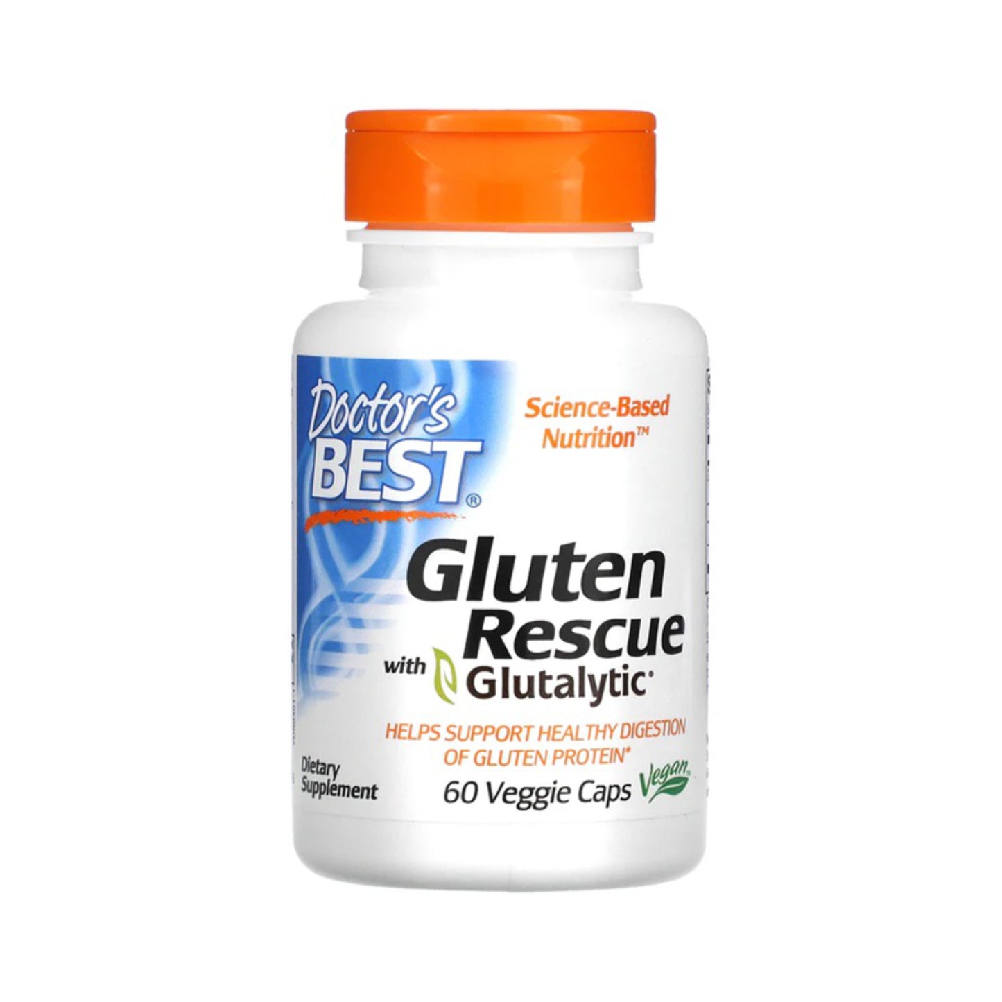 Doctor's Best, Gluten Rescue with Glutalytic - 60 Capsules