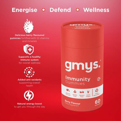 Gmys, Immunity Gummies, Berry - 60 Gummies