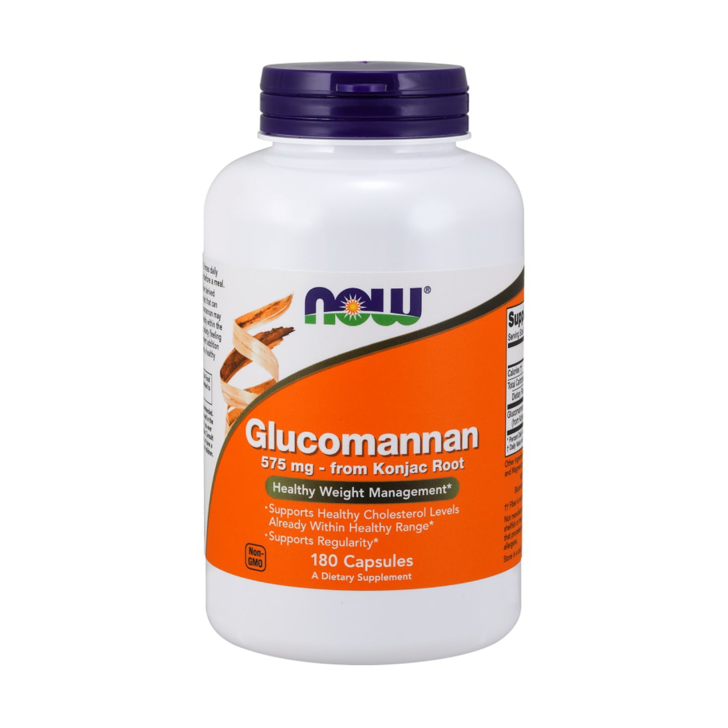 NOW Foods, Glucomannan from Konjac Root, 575mg - 180 Capsules