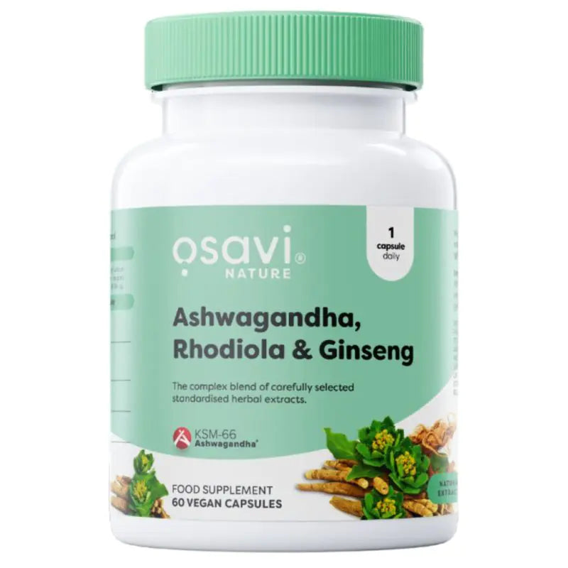 Osavi, Ashwagandha + Rhodiola & Ginseng - 60 Capsules