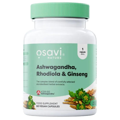 Osavi, Ashwagandha + Rhodiola & Ginseng - 60 Capsules