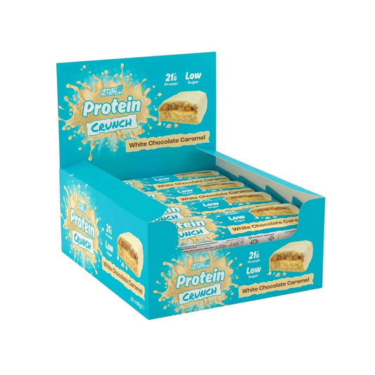 Applied Nutrition Crunch Bar, White Chocolate Caramel - Box of 12 x 62g