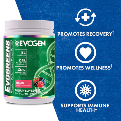 Evogen Evogreens Naturals, Berry - 234g