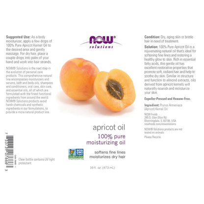 NOW Foods Apricot Oil - 473 ml.
