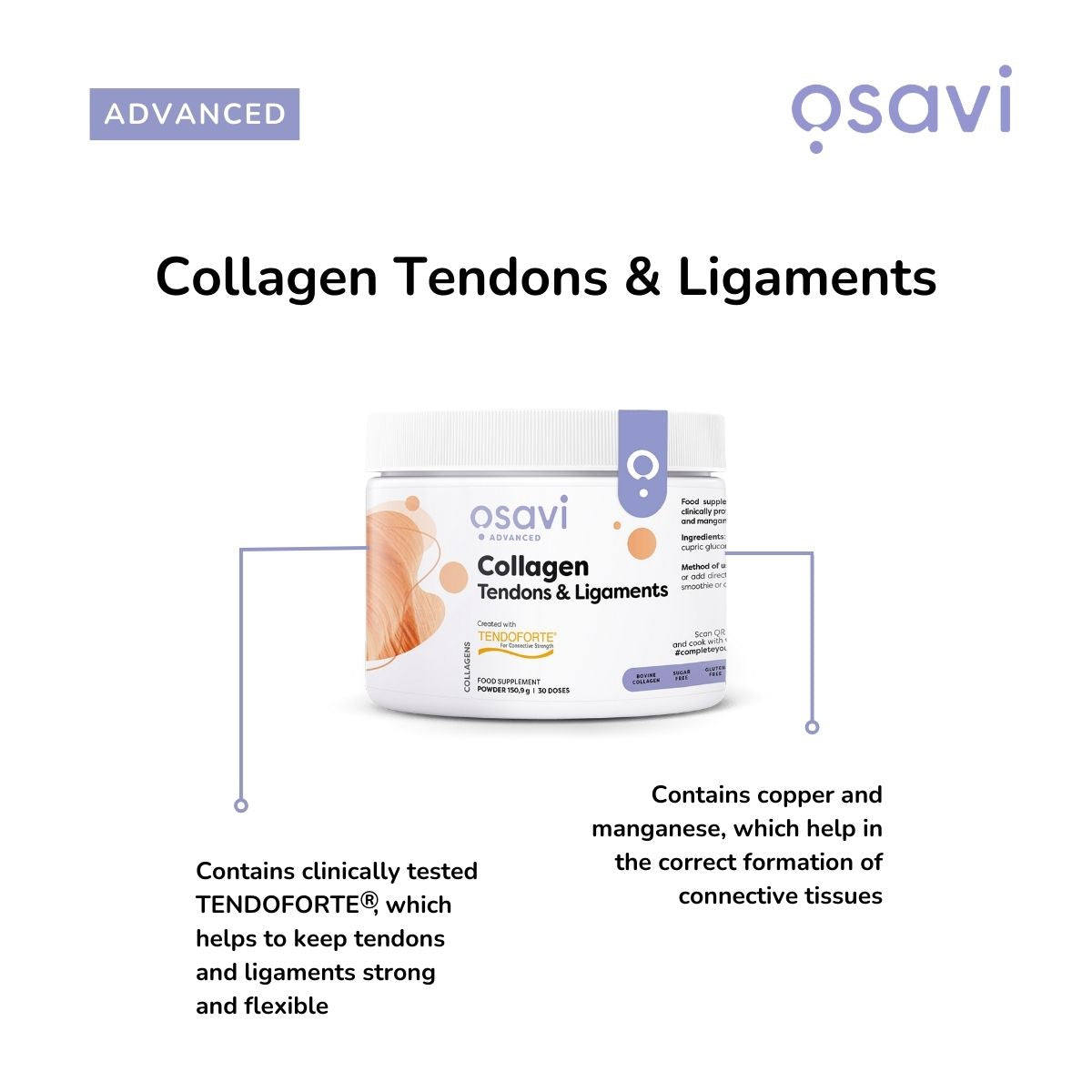 Osavi Collagen Peptides - Tendons & Ligaments - 150.9 grams